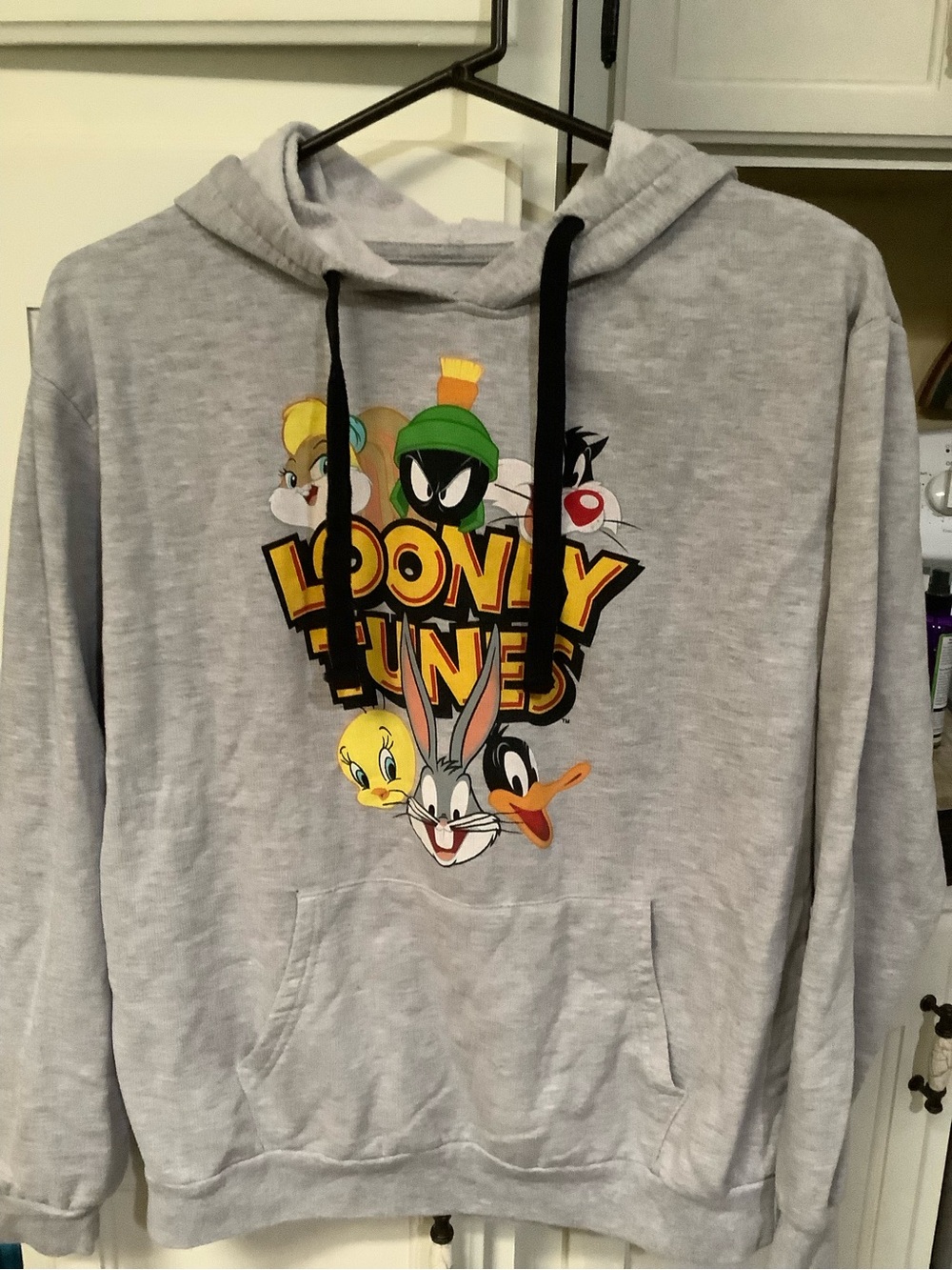Warner Bros. Looney Tunes Light Gray Hoodie - XL
